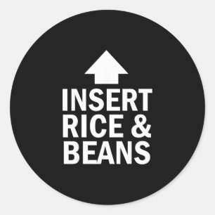 Sticker Rond Insérer du riz et des haricots de Thanksgiving Flè