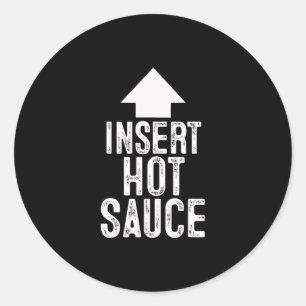 Sticker Rond Insérer une sauce piquante Halloween flèche pointa