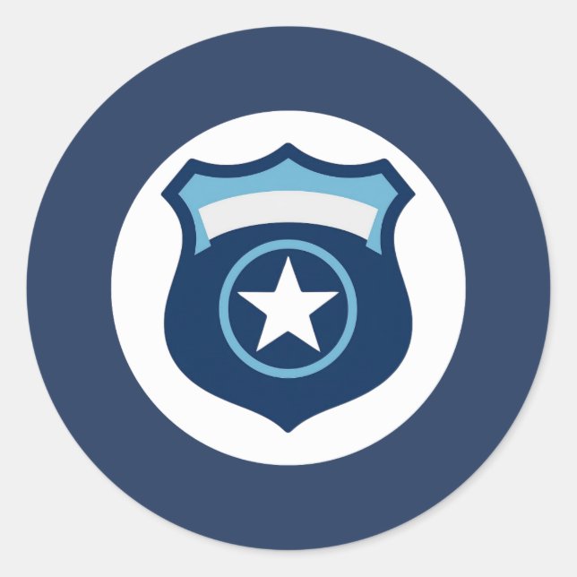Sticker Rond Insigne d'agent des forces de l'ordre (Devant)