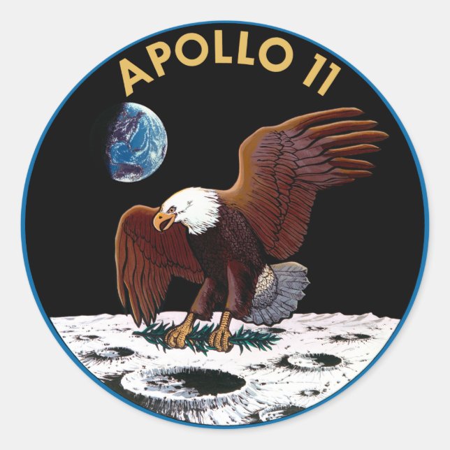 Sticker Rond Insigne d'Apollo 11 (Devant)