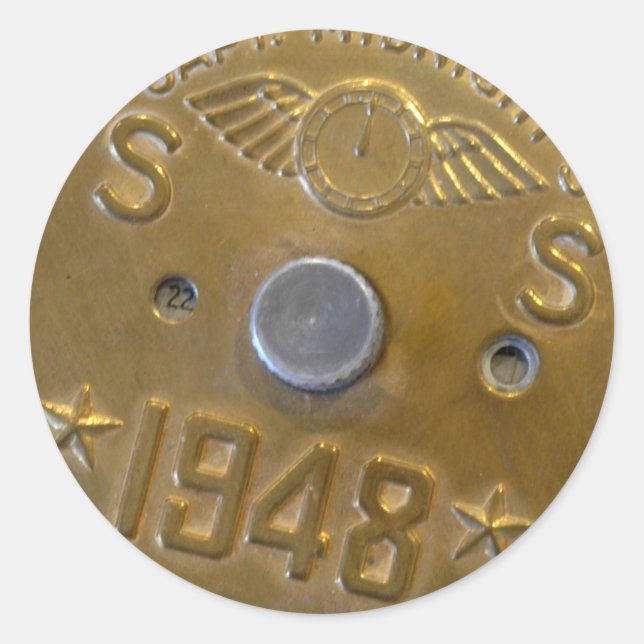 Sticker Rond Insigne de décodeur de minuit du capitaine 1948 (Devant)