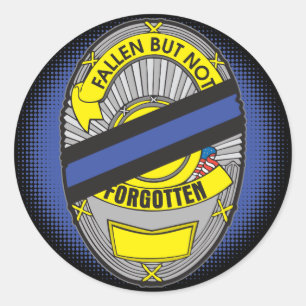 Sticker Rond Insigne de ligne bleue mince