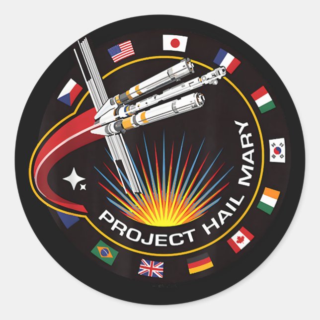Sticker Rond Insigne de mission spatiale (Devant)