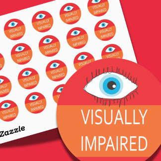 Sticker Rond Insigne de pin malvoyant pour Low Vision