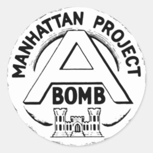 Sticker Rond Insigne du projet Manhattan