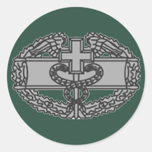 Sticker Rond Insigne Médicale de combat de l'Armée de terre