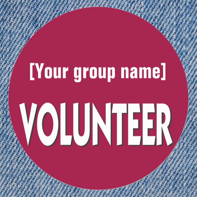 Sticker Rond Insigne volontaire personnalisé (Créateur téléchargé)