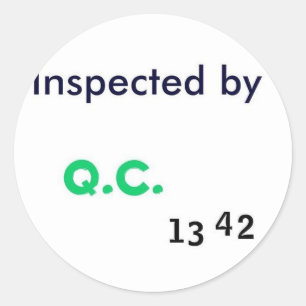 Sticker Rond Inspecté par le contrôle de qualité