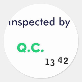 Sticker Rond Inspecté par le contrôle de qualité