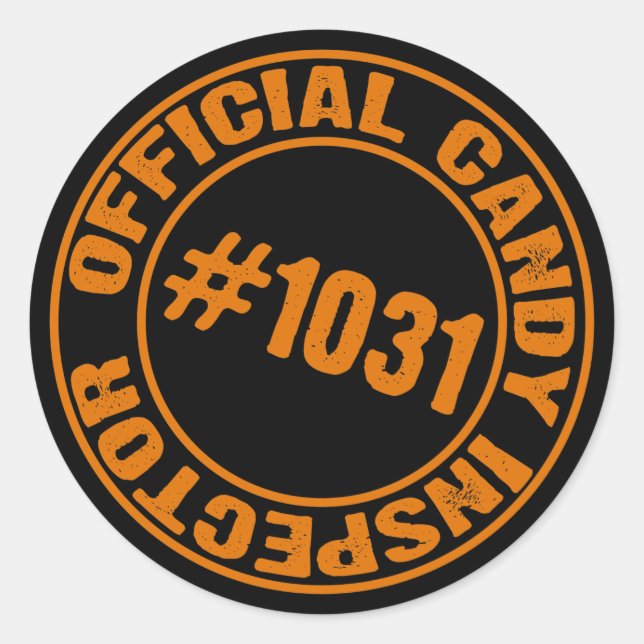 Sticker Rond Inspecteur de bonbons (Devant)