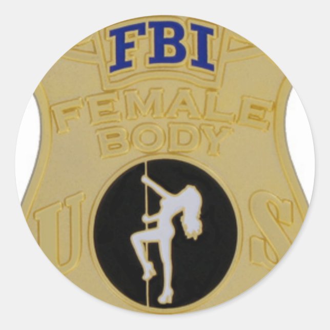 Sticker Rond inspecteur du corps féminin du fbi (Devant)