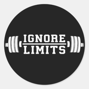 Sticker Rond Inspiration de l'entraînement - Ignorer les limite