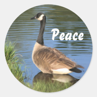 Sticker Rond Inspiration du Canada pour la paix