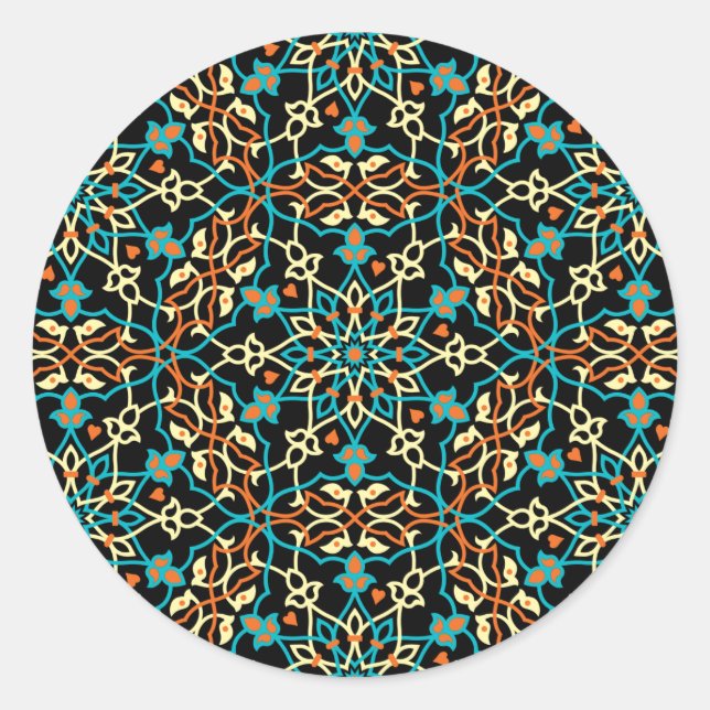 Sticker Rond Inspiration Mandala 6 (Devant)