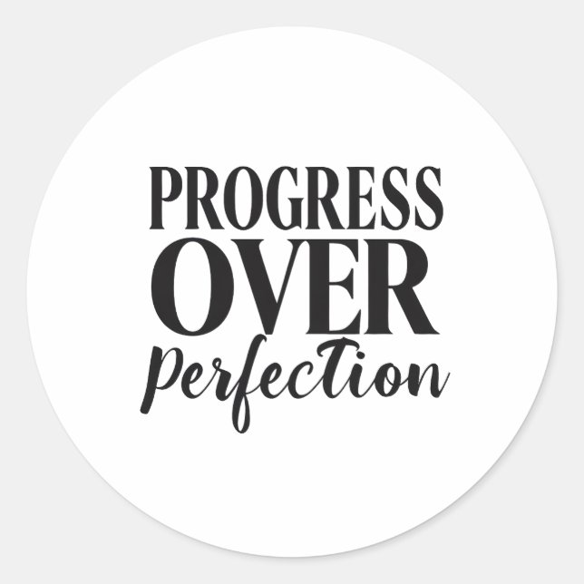 Sticker Rond Inspirational Growth Mindset Typography (Devant)