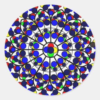 Sticker Rond Inspiré par la fenêtre du Rose Sud, Notre-Dame de 