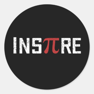 Sticker Rond InsPire Pi jour   Joyeux jour de Pi math