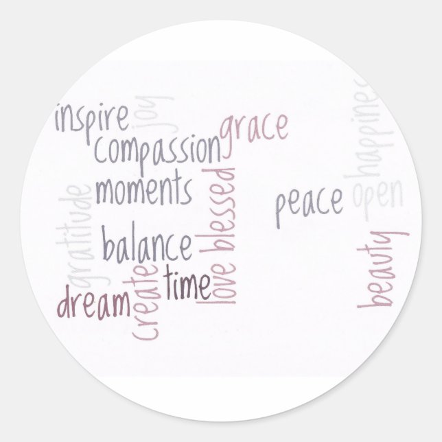 Sticker Rond Inspirer la compassion (Devant)