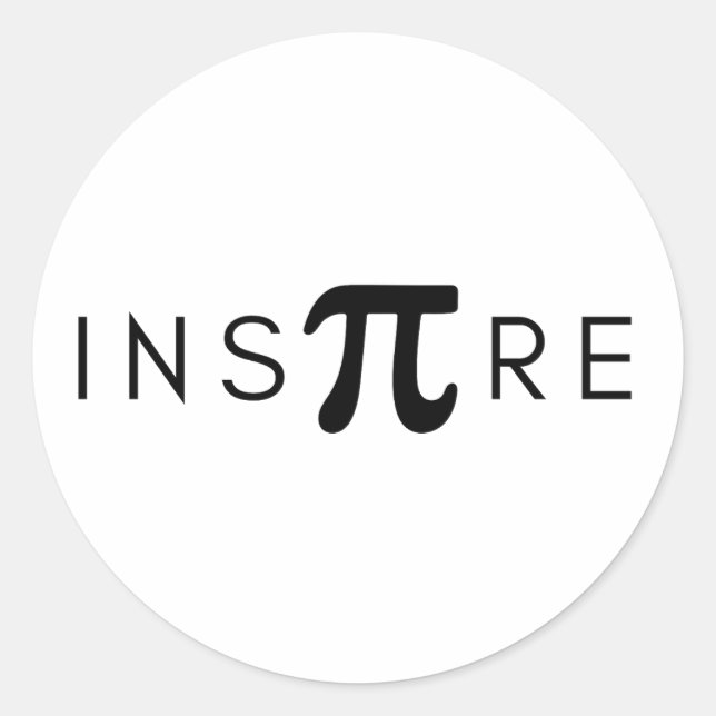 Sticker Rond Inspirer les mathématiques de la journée Pi (Devant)