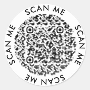 Sticker Rond instagram business modern Scan me qr code