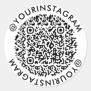 Sticker Rond instagram entreprise médias sociaux moderne code q