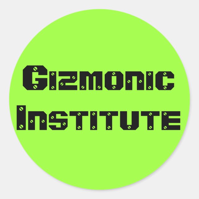 Sticker Rond Institut Gizmonique (Devant)