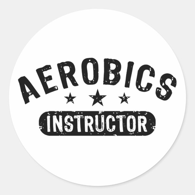 Sticker Rond Instructeur aérobic (Devant)