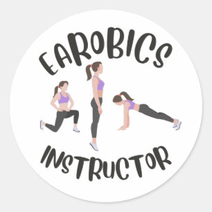 Sticker Rond Instructeur aérobic