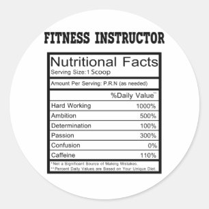 Sticker Rond Instructeur de condition physique