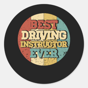 Sticker Rond Instructeur de conduite meilleur instructeur de co