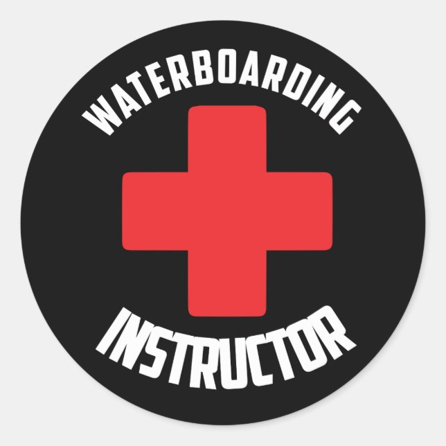 Sticker Rond Instructeur de Waterboard (Devant)