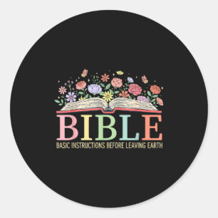 Sticker Rond Instructions Bibliques De Base Avant de Quitter la