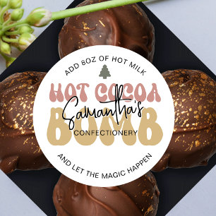 Sticker Rond Instructions Festif Festif de Fête Retro