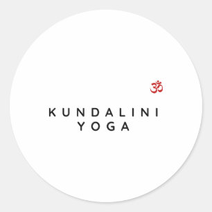 Sticker Rond Instructrice de Yoga Kundalini Débutant de Yoga Ku