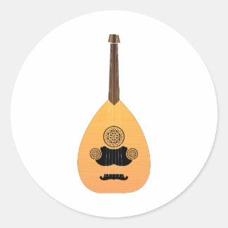 Sticker Rond Instrument arabe de musique oud