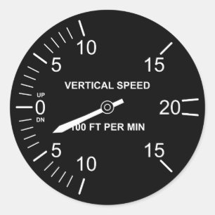 Sticker Rond Instruments de vol