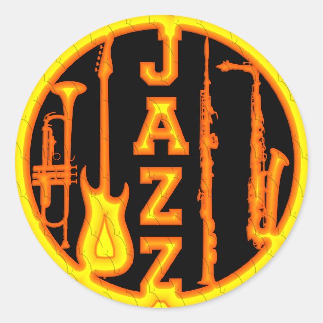 STICKER ROND INSTRUMENTS JAZZ (Devant)