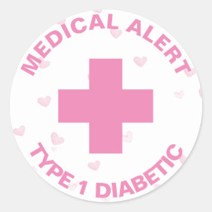 Sticker Rond Insuline d'alerte Médicale personnalisée Mousse di