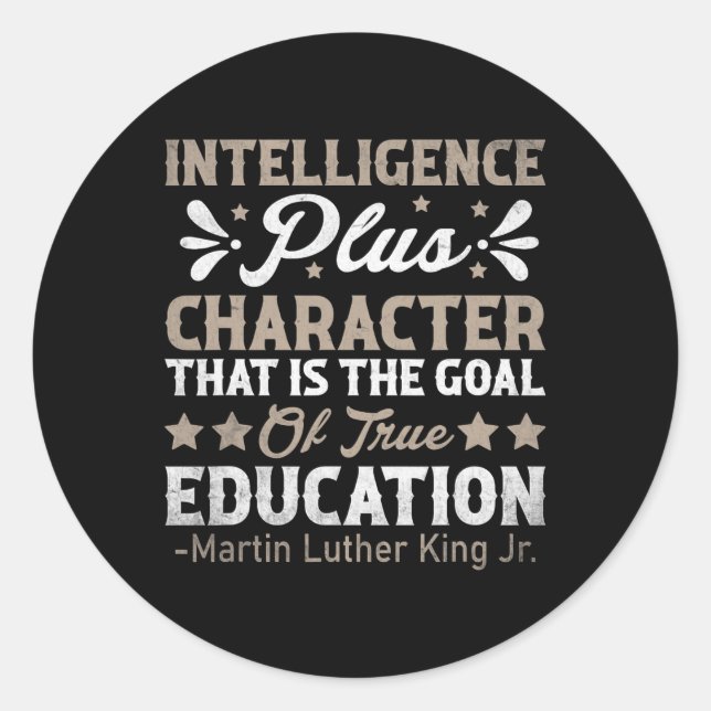 Sticker Rond Intelligence Plus Character Journee Mlk Histoire N (Devant)
