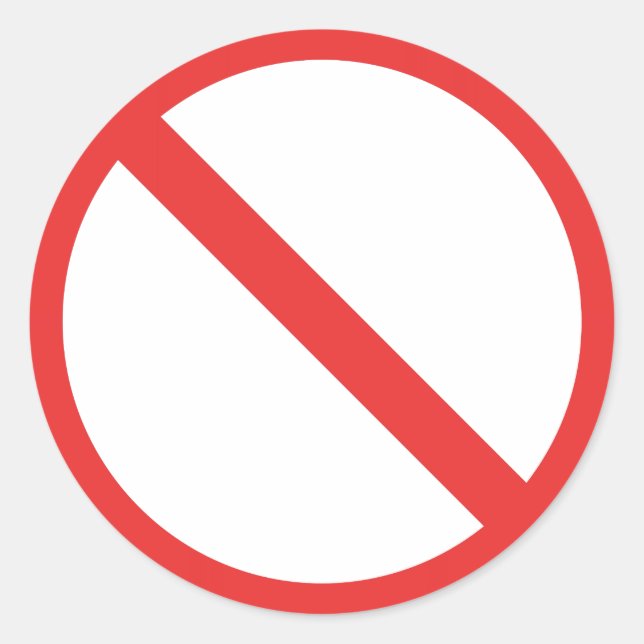 Sticker Rond Interdiction générale (Devant)