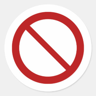 Sticker Rond InterdictionSign2_Vector_Clipart interdiction non