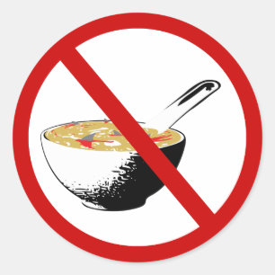 Sticker Rond interdire la soupe d'ailerons de requin