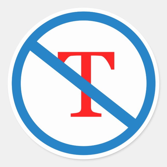 Sticker Rond Interdire l'autocollant (Devant)