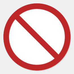 Sticker Rond Interdire ou interdire le symbole