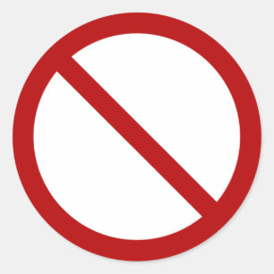 Sticker Rond Interdire ou interdire le symbole