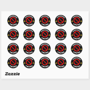 Sticker Rond Interdit de toucher