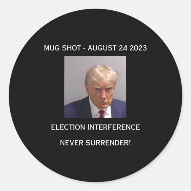Sticker Rond Interférence Électorale Ne Cessez Jamais ! (Devant)