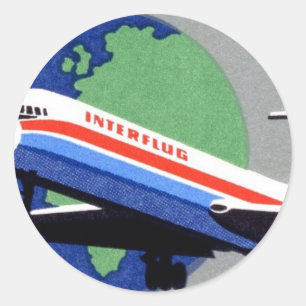 Sticker Rond INTERFLUG - Compagnie aérienne nationale de DDR, A