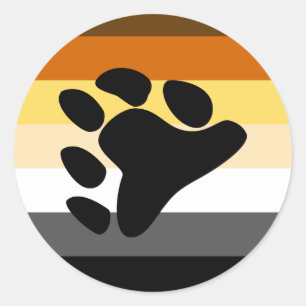 Sticker Rond International Bear Brotherhood Pride