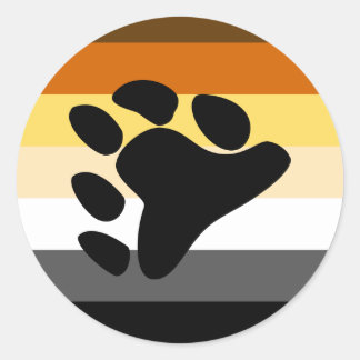 Sticker Rond International Bear Brotherhood Pride